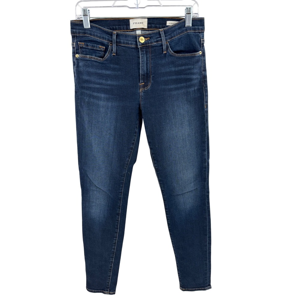 FRAME Denim Le High Skinny Jeans Dark Wash High Rise Size 28